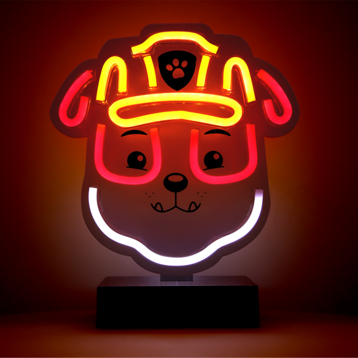 PAW PATROL - Paw Patrol LED Neon Light RUBBLE på Stativ