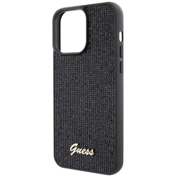 Guess - Guess iPhone 15 Pro Max Mobilskal Disco Metal Script- Svart