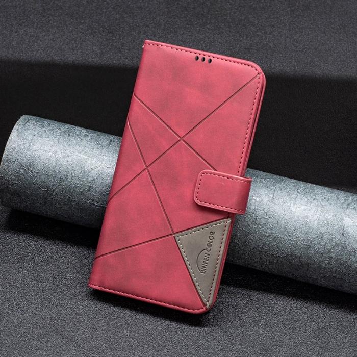 BINFEN COLOR - BINFEN Samsung Galaxy A57 Plånboksfodral Konstläder Röd