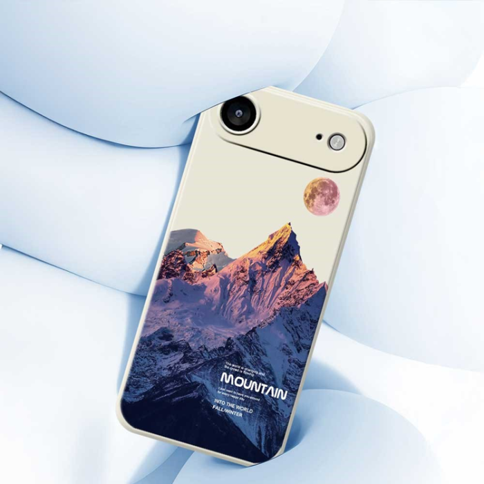 A-One Brand - iPhone Air Mobilskal Blue Snow Mountain Pattern TPU - Grön