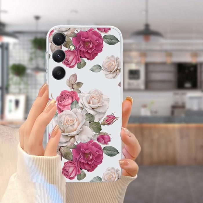 OEM - Mobilskal till Samsung Galaxy A57 Plast Mönstertryck - Peony