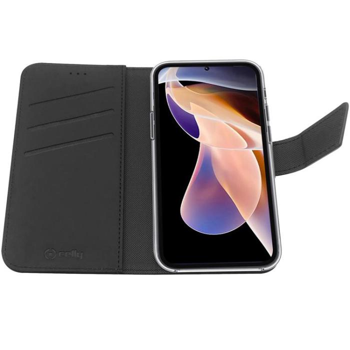 Celly - Celly Galaxy A13 4G Plånboksfodral - Svart