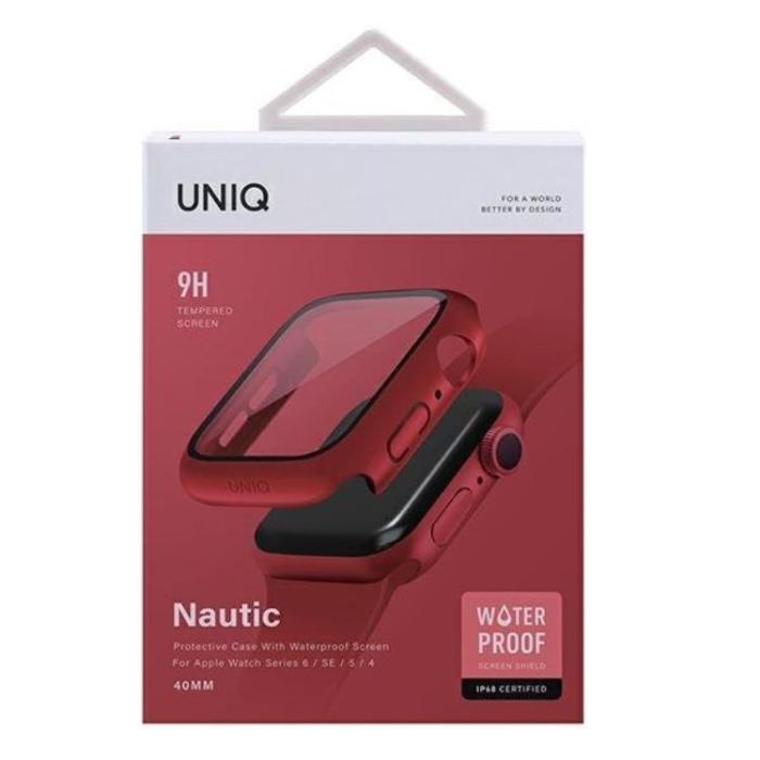 UNIQ - UNIQ Nautic Skal Apple Watch 4 / 5 / 6 / Se 40mm - Röd