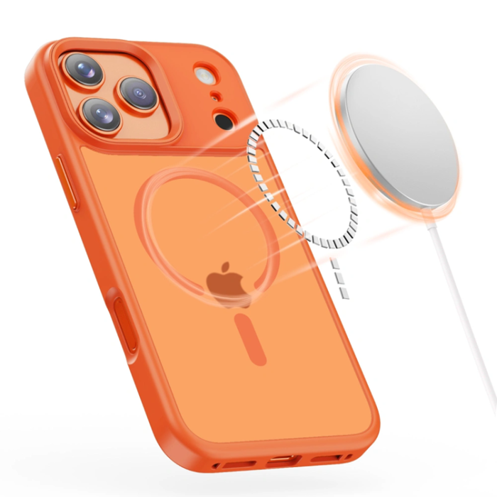 Tech-Protect - Tech-Protect iPhone 17 Pro Max Mobilskal Magsafe Matte - Cosmic Orange