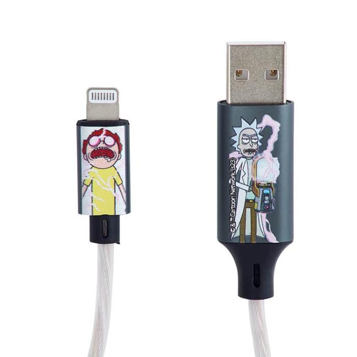 RICK&MORTY - Rick&Morty USB A Till Lightning Kabel (1.2m) Shock