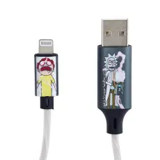 RICK&MORTY - Rick&Morty USB A Till Lightning Kabel (1.2m) Shock