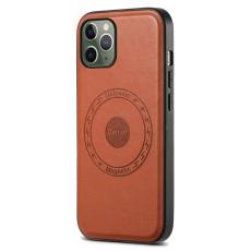 DENIOR - DENIOR Mobilskal till iPhone 11 Pro PU L&auml;der Non-Slip Grepp - Brun