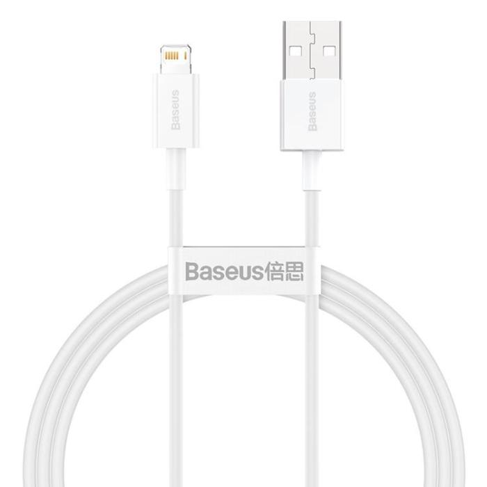 BASEUS - Baseus USB-A till Lightning kabel 1m Superior - Vit