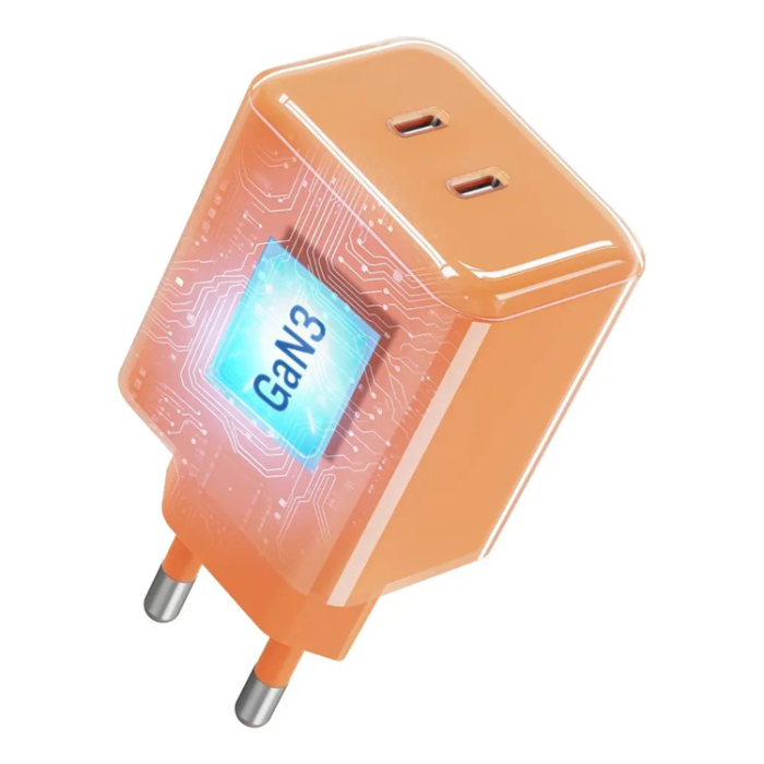 Forcell - Forcell Snabbladdare 60W Med Kabel USB-C F-Energy GaN III Crystal