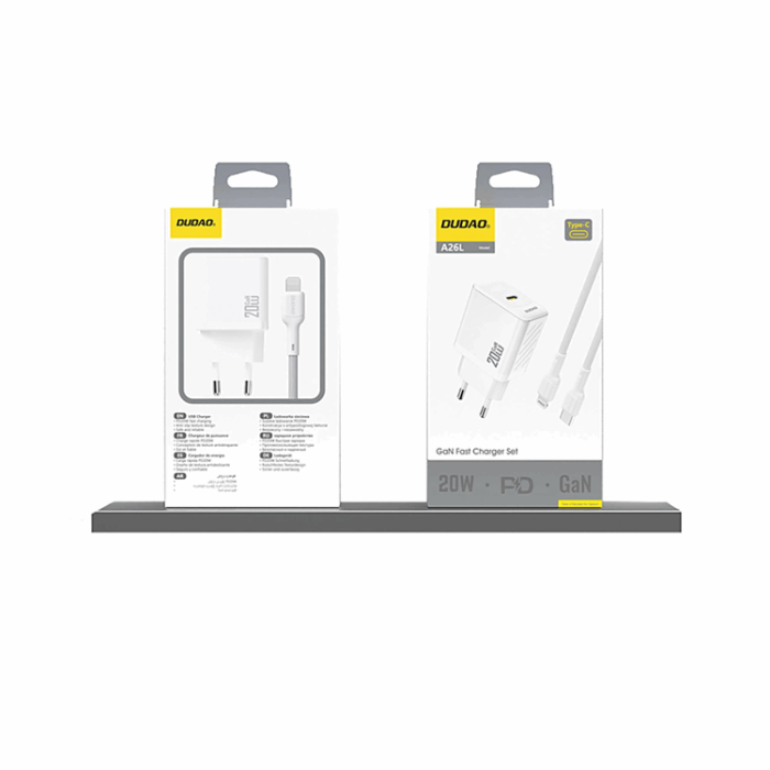 Dudao - Dudao Snabbladdare 20W A26 PD GaN USB-C - Vit