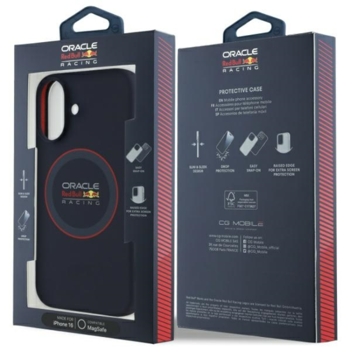 Red Bull - Red Bull iPhone 16 Mobilskal MagSafe Silikon Röd Ring