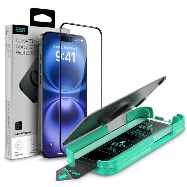 ESR iPhone 16 Pro Härdat Glas Skärmskydd Armorite - Svart | 5468 | AlltMobil