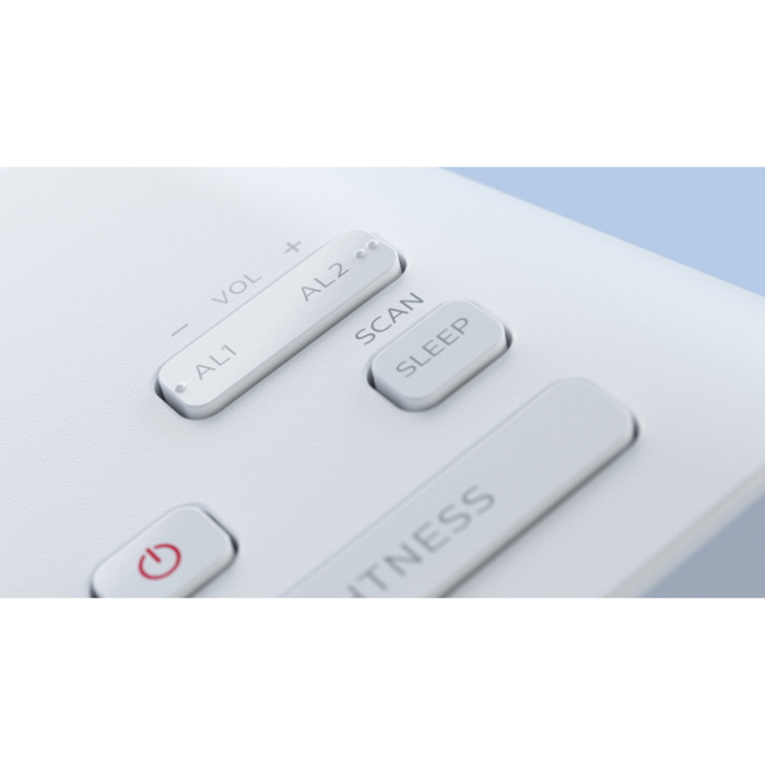 Philips - Philips Klockradio med spegel-finish-front. Digital FM-mottagare