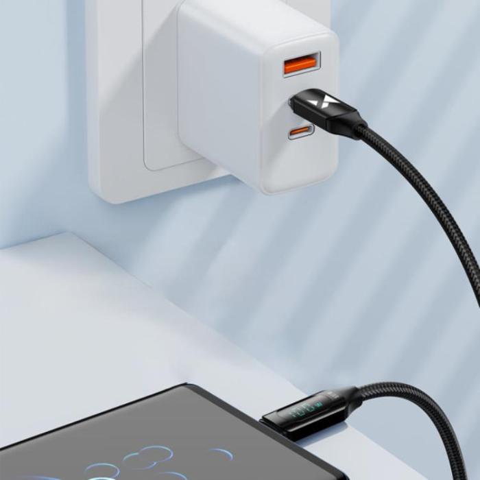 Wozinsky - Wozinsky USB-C till USB-C kabel 1m - Svart