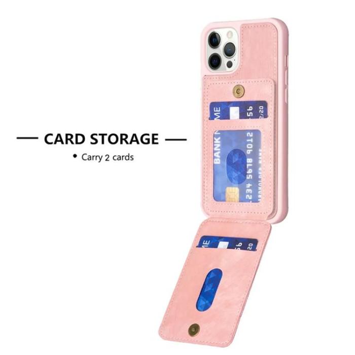 Taltech - iPhone 15 Pro Max Mobilskal Korthållare BF28 - Rosa
