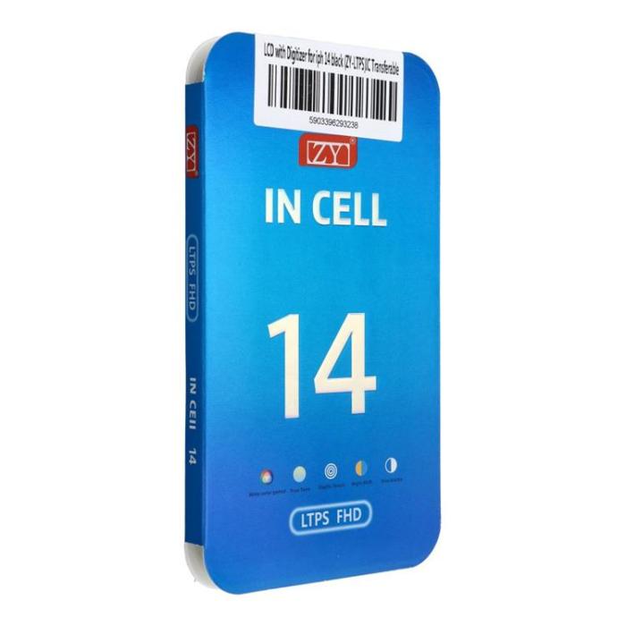 OEM - iPhone 14 Visa Pekskärm ZY LTPS IC Överförbar - Svart