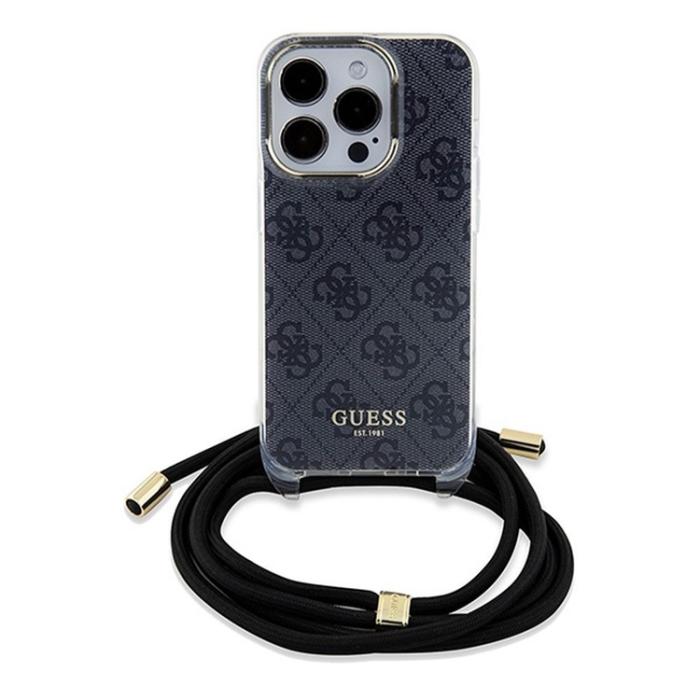 Guess - Guess iPhone 15 Pro Mobilhalsband Skal Print - Svart