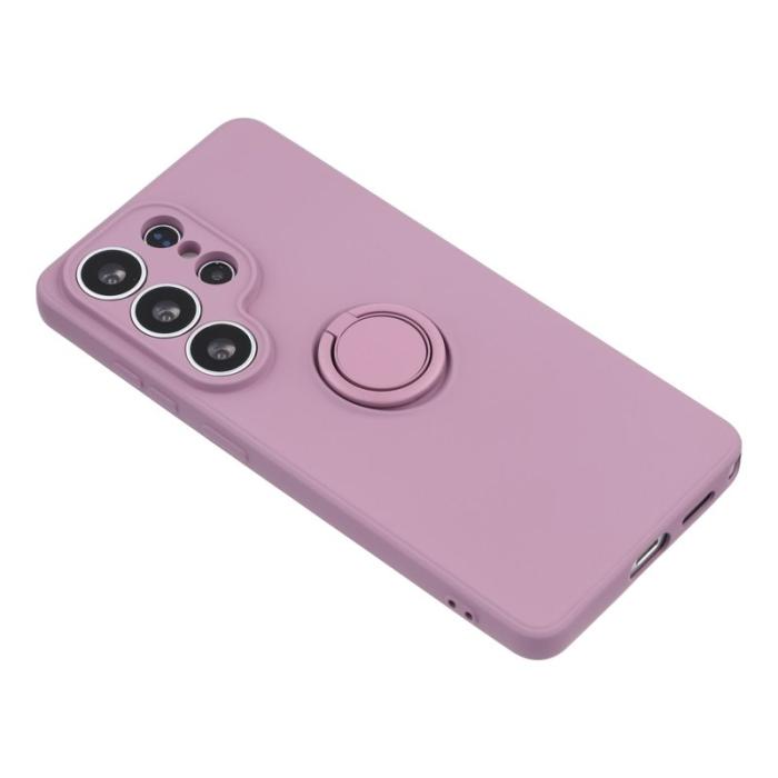 OEM - Mobilskal för Samsung Galaxy S26 Ultra Silikon med Ring Kickstand - Lila