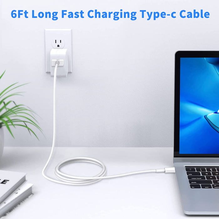 UTGATT - USB-C till USB-A kabel Snabbladdning 2m - Vit