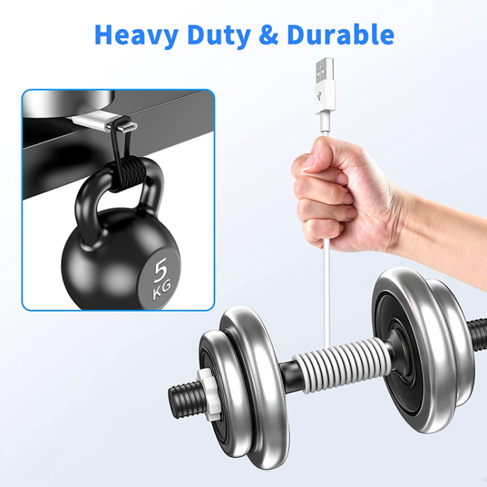 UTGATT - USB-C till USB-A kabel Snabbladdning 2m - Vit