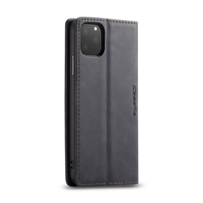 Caseme - CASEME 013 Flip Konstläderplånboksfodral för iPhone 11 Pro Max - Svart