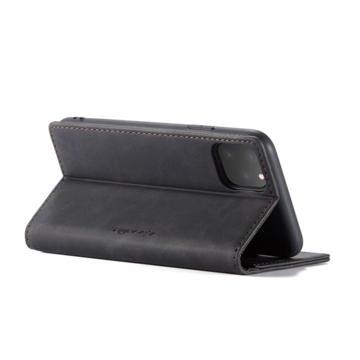 Caseme - CASEME 013 Flip Konstläderplånboksfodral för iPhone 11 Pro Max - Svart