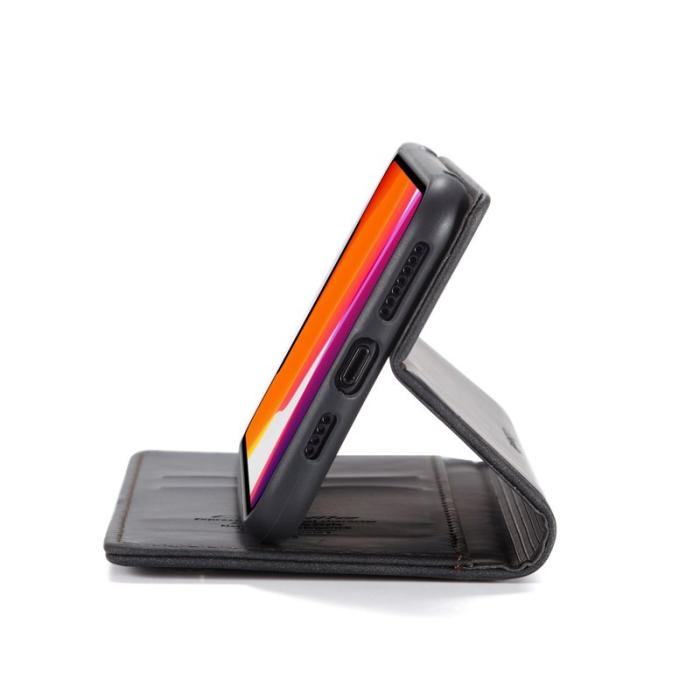 Caseme - CASEME 013 Flip Konstläderplånboksfodral för iPhone 11 Pro Max - Svart
