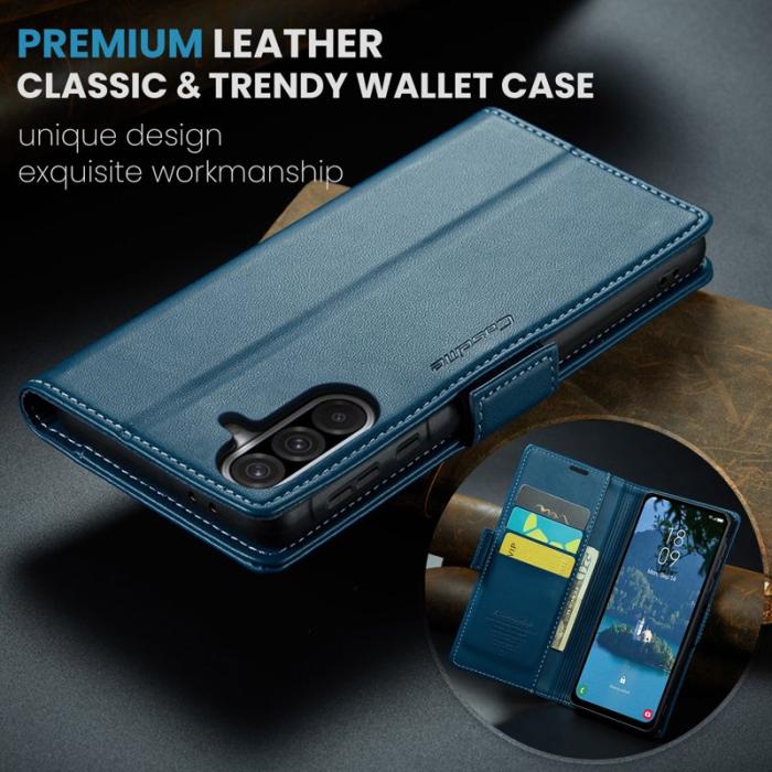 Caseme - CASEME Plånboksfodral Konstläder för Samsung Galaxy A56 5G - Blå