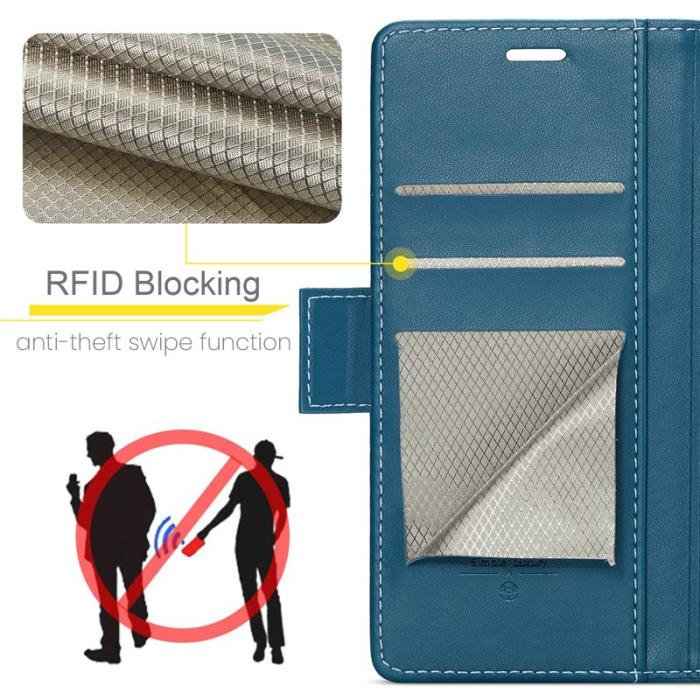 Caseme - CASEME Plånboksfodral Konstläder för Samsung Galaxy A56 5G - Blå