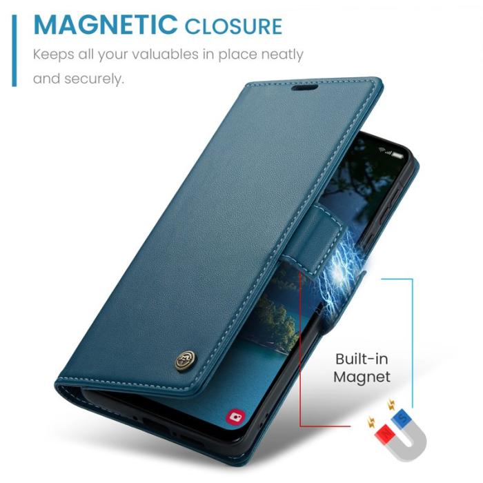 Caseme - CASEME Plånboksfodral Konstläder för Samsung Galaxy A56 5G - Blå