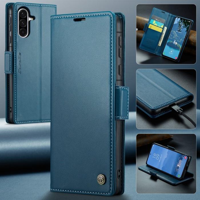 Caseme - CASEME Plånboksfodral Konstläder för Samsung Galaxy A56 5G - Blå