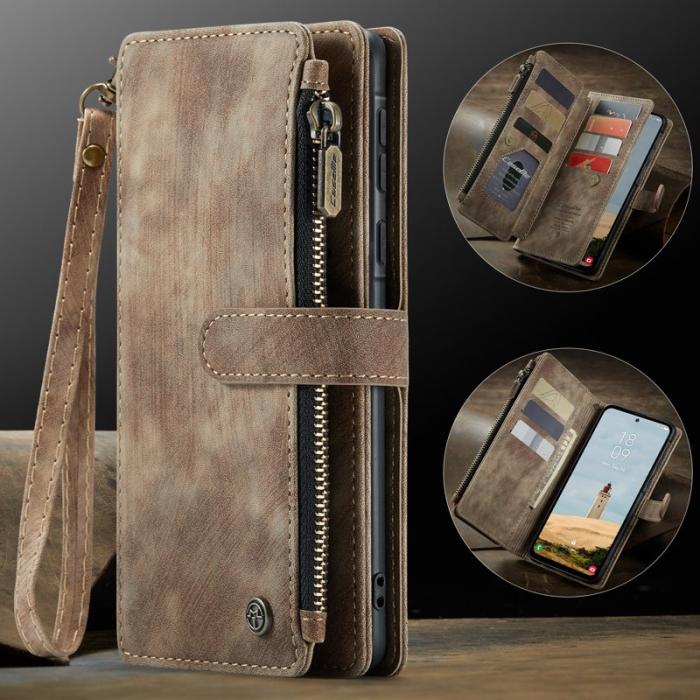 Caseme - CASEME Konstläder Plånboksfodral för Samsung Galaxy A17 5G/4G - Brun