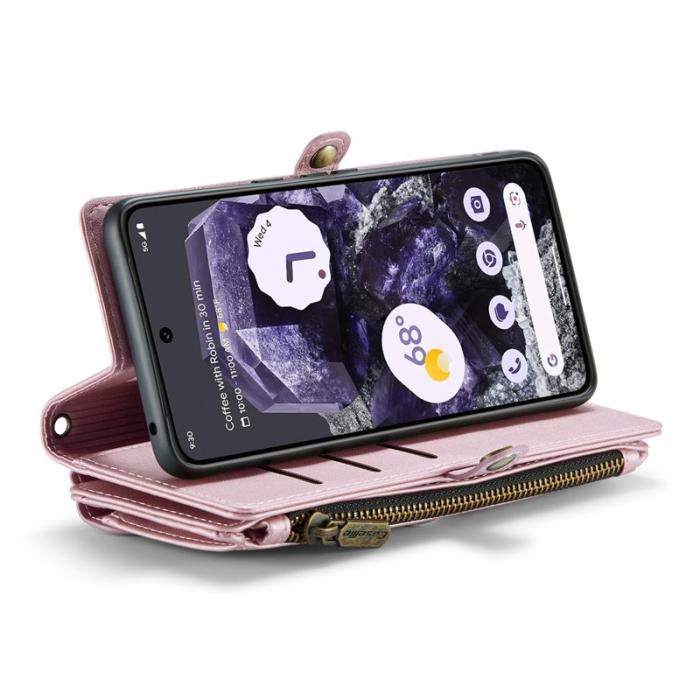 Caseme - CASEME Plånboksfodral Konstläder till Google Pixel 8 - Rosa