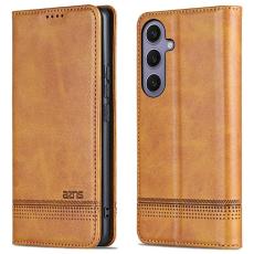 AZNS - AZNS Samsung Galaxy A56 5G Pl&aring;nboksfodral Konstl&auml;der - Brun