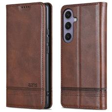 AZNS - AZNS Samsung Galaxy A56 5G Pl&aring;nboksfodral Konstl&auml;der - Brun