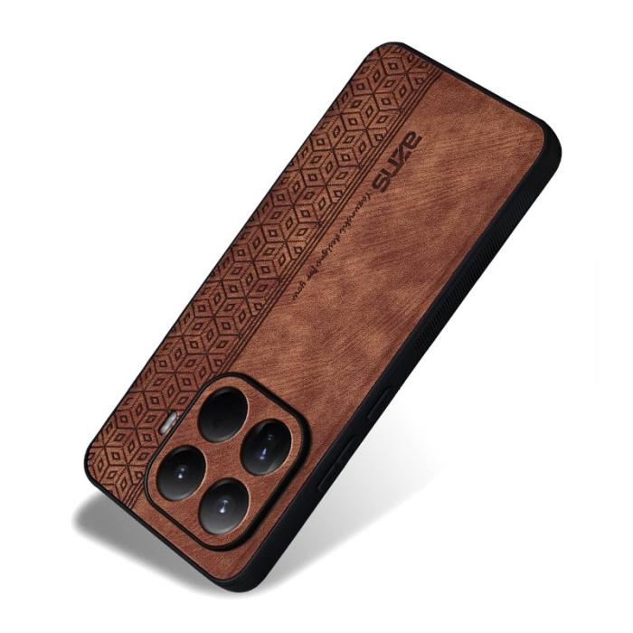 AZNS - AZNS Xiaomi 15T Pro Fodral KonstLäder - Skyddande - Brun