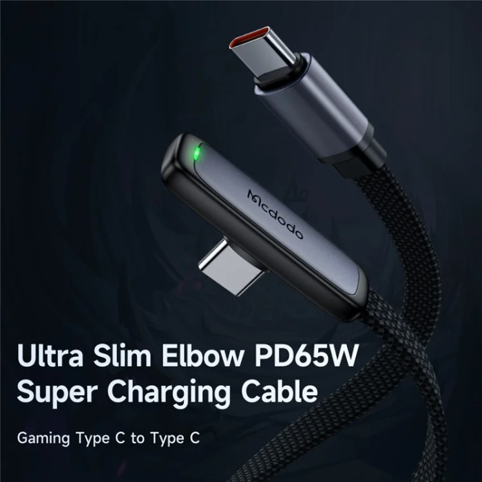 MCDODO - MCDODO USB-C - USB-C 65W Kabel 1.8m CA-3361 MDD PD - Svart