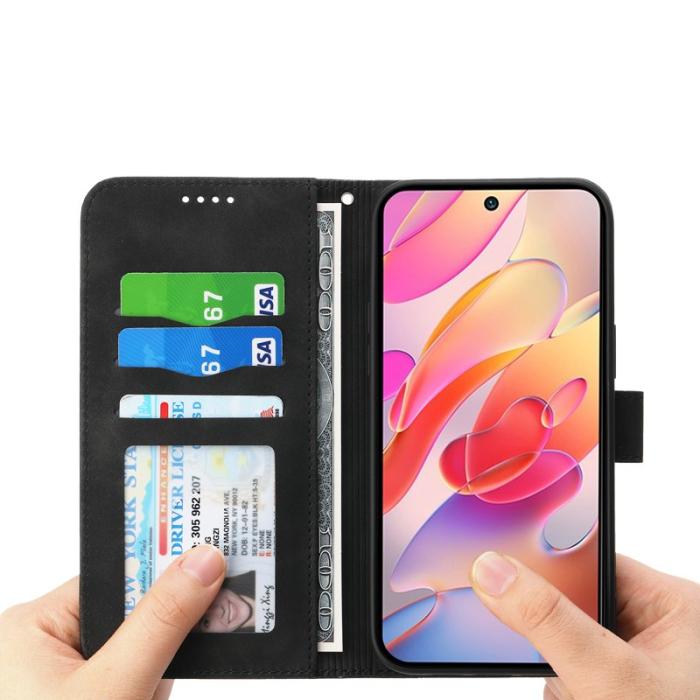 DIERFENG - DIERFENG DF-03 Plånboksfodral Konstläder - Svart för Samsung Galaxy A17 5G