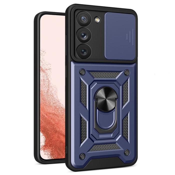 OEM - Galaxy S23 Skal Hybrid Armor Camshield - Blå