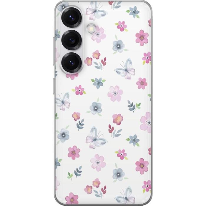 iSecrets - Mobilskal till Samsung Galaxy S25 med Blommor och fjärillar