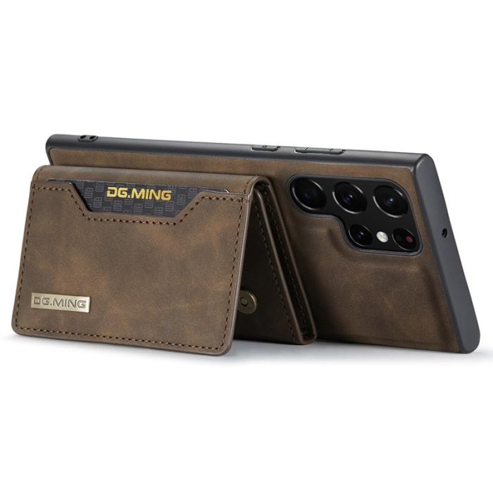 DG.MING - DG.MING M2 Series Mobilskal till Samsung Galaxy S24 Ultra Kickstand Brun