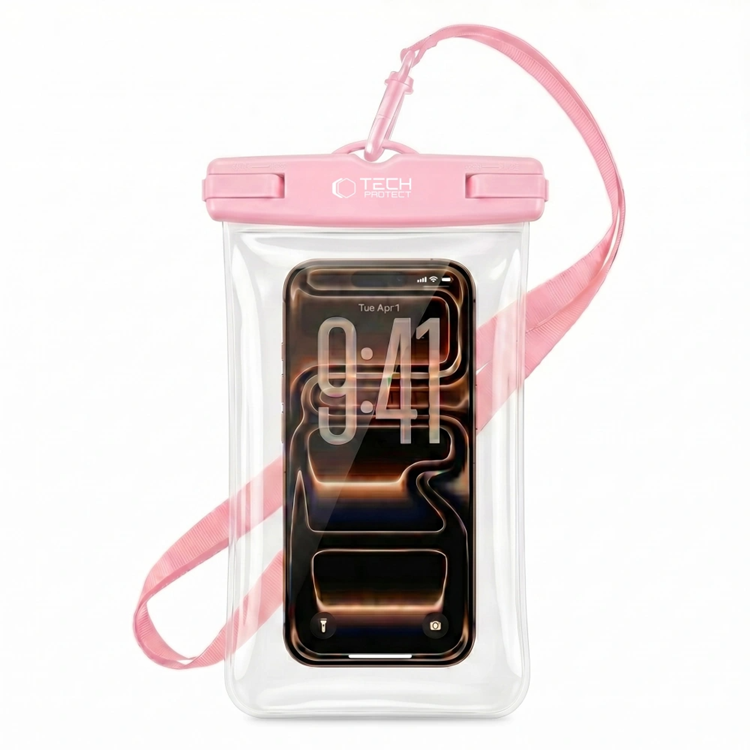 Tech-Protect UWC7 Vattentätt Universalt Mobilfodral 6.9"" - Rosa | 2353 | AlltMobil