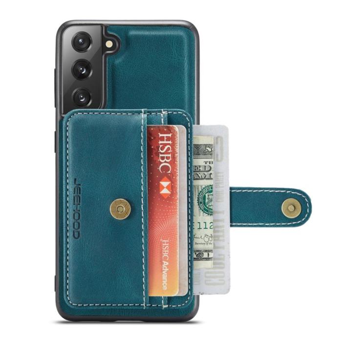 JEEHOOD - JEEHOOD Mobilskal till Samsung Galaxy S21 FE 5G RFID-Skydd Blokkerande Blå