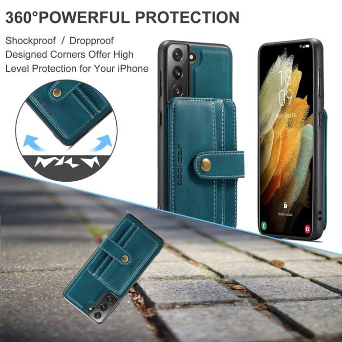 JEEHOOD - JEEHOOD Mobilskal till Samsung Galaxy S21 FE 5G RFID-Skydd Blokkerande Blå