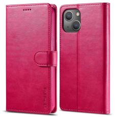 LC.imeeke - LC.IMEEKE iPhone 14 Plus Pl&aring;nboksfodral Konstl&auml;der - Rosa