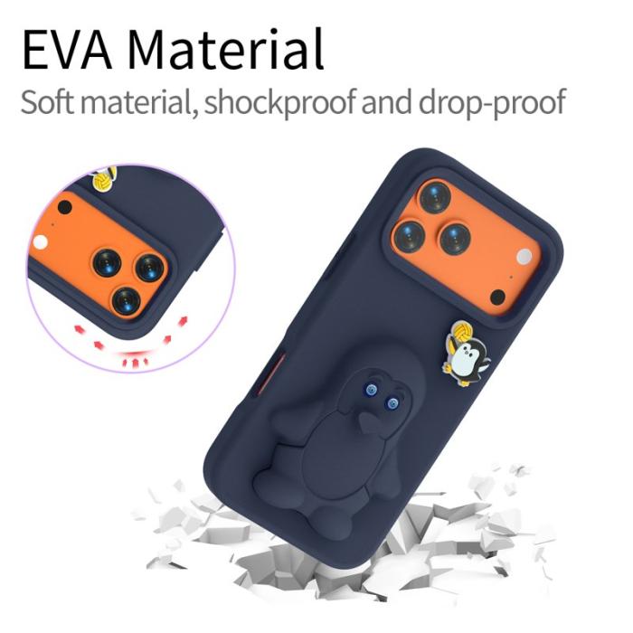 OEM - Penguin Mobilskal till iPhone 17 Pro Kickstand Stöttålig EVA - Blå