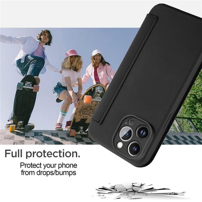 OEM - iPhone 14 Pro Max Plånboksfodral Liquid Silicone - Mörklila