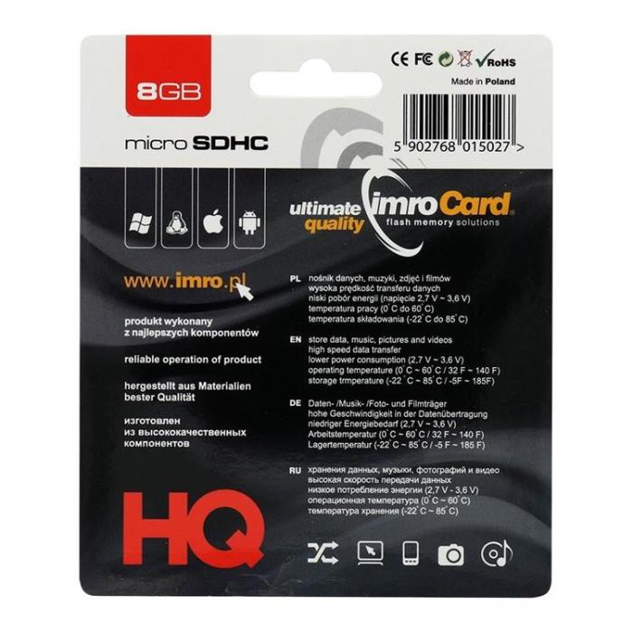 Imro - Imro Minneskort MicroSD 8GB Utan Adapter