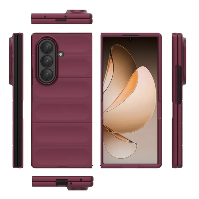 A-One Brand - Galaxy Z Fold 7 5G Mobilskal Anti-Drop - Vinröd