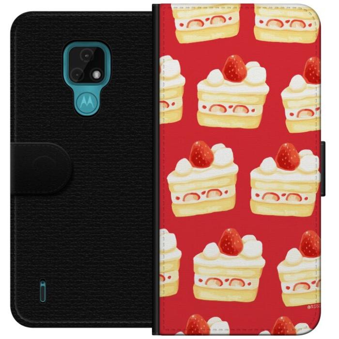 iSecrets - Plånboksfodral till Motorola Moto E7 med Tårta